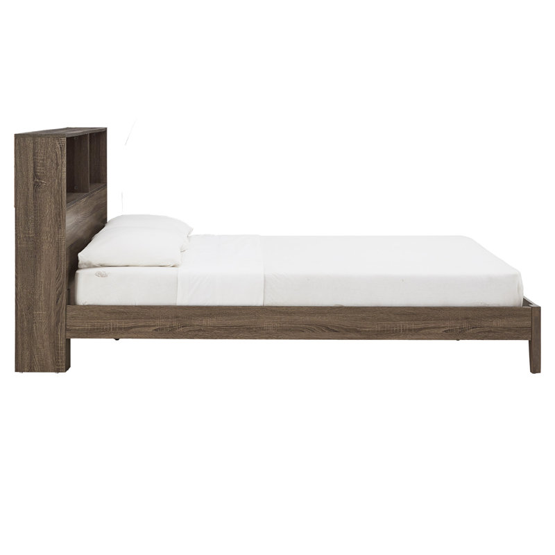 Wade Logan® Malle Queen Bookcase Platform Bed with USBs & Reviews Wayfair Canada